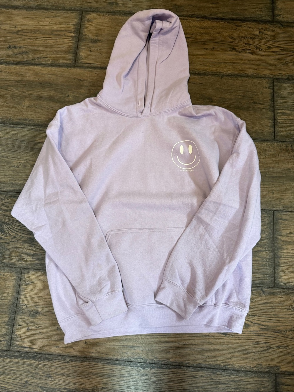 Lavender Smiley Face Hoodie